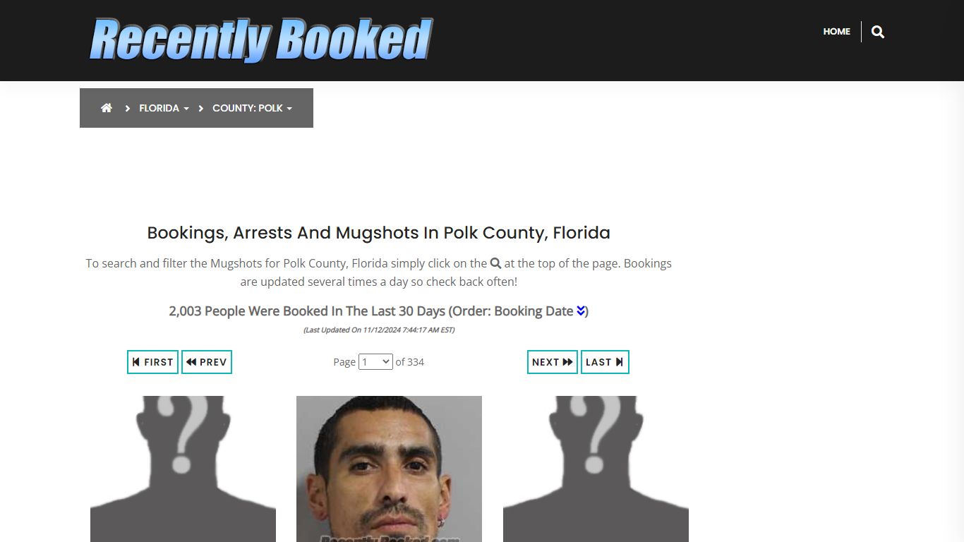 Bookings, Arrests and Mugshots in Polk County, Florida - Recently Booked