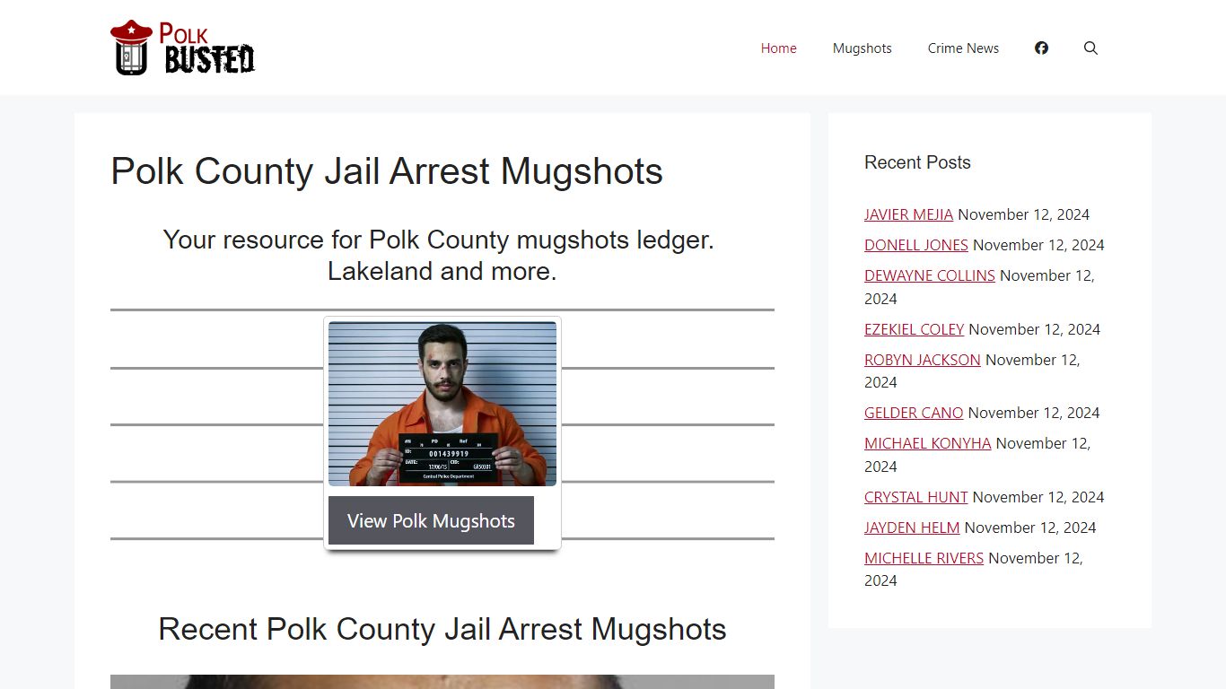 Polk Busted - Polk County Jail Arrest Mugshots